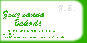 zsuzsanna bakodi business card